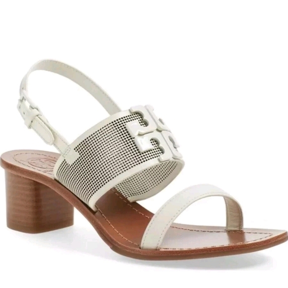 Tory Burch Pants - Tory Burch Lowell II Ladies Size 8 White Leather Sandals